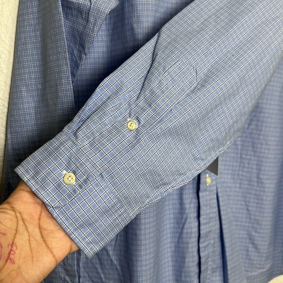Ralph Lauren Men’s XLarge Custom Fit Blue White Long Sleeve Button Down NWOT - Picture 2 of 9